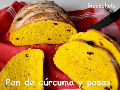 PAN DE CÚRCUMA Y PASAS