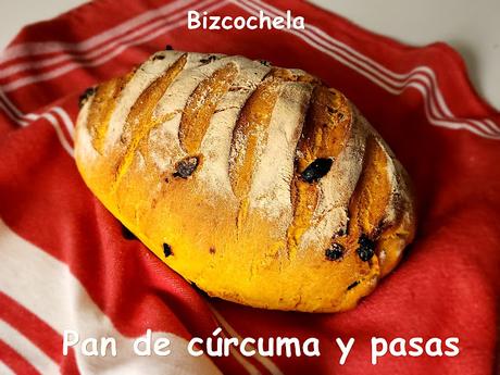 PAN DE CÚRCUMA Y PASAS