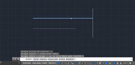 Como alargar líneas en Autocad. Ejemplo practico