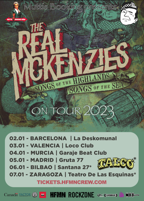 The Real McKenzies: conciertos en España en 2023