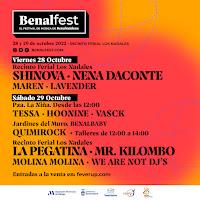 Horarios BenalFest 2022 en el mes de octubre