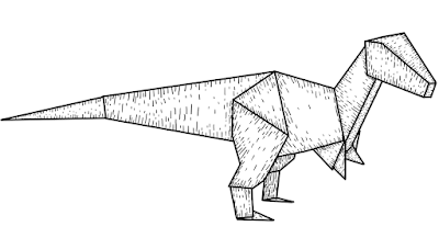 Dibujando origami mesozoicos por Leonardo Saboia