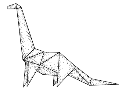 Dibujando origami mesozoicos por Leonardo Saboia