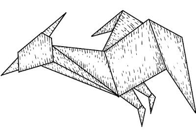 Dibujando origami mesozoicos por Leonardo Saboia