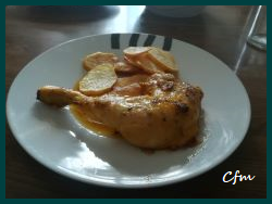 Muslos de pollo asados crujientes