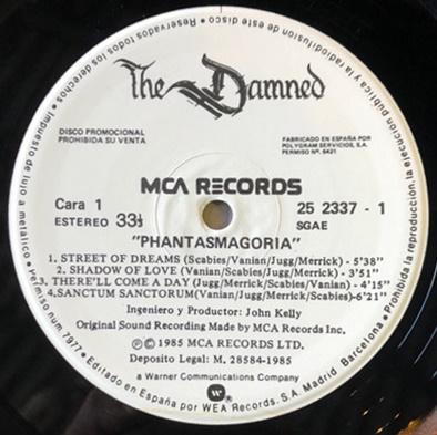 The Dammed -Phantasmagoria Lp 1985