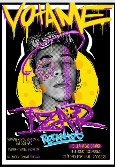 Izar , el participante berciano en el programa recantos de la TV Gallega pide apoyo en el voto telefónico 1