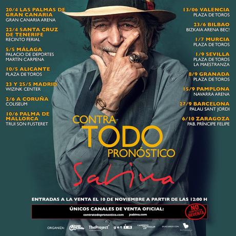 Joaquín Sabina anuncia gira de conciertos por España en 2023
