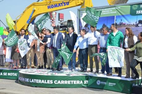 Ricardo Gallardo inicia rehabilitación de la laterales en Carretera 57