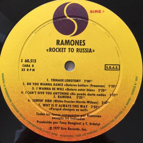 Ramones -Rocket to Russia Lp 1980 (1977)