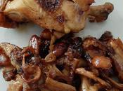 Pollo almendras setas