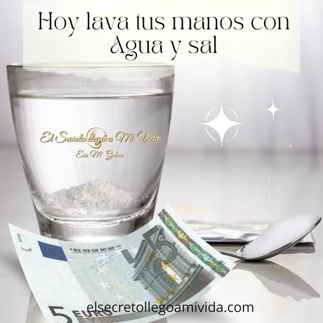 Hoy lava tus manos con agua y sal