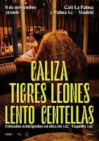 Concierto de Caliza, Tigres Leones y Lento Centellas en Café la Palma