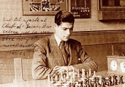 El ajedrecista Andor Lilienthal en Barcelona, 10 de diciembre de 1933