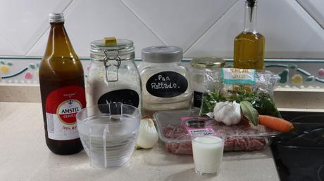 Ingredientes albondigas salsa de cerveza Thermomix