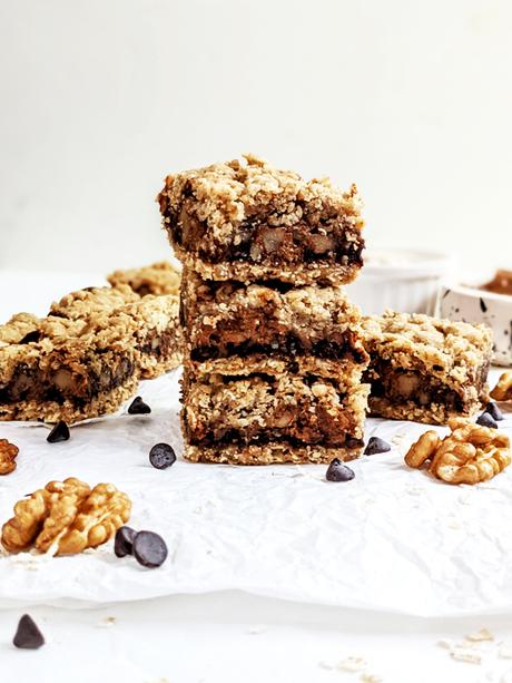 dulce de leche, avena, chocolate y nueces, todo en un mismo bocado