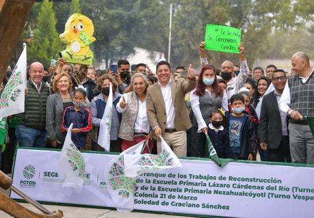 Inicia la reconstrucción de la escuela Lázaro Cárdenas en SGS