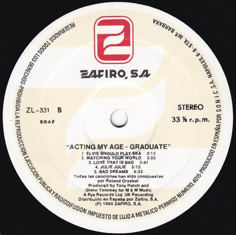 Graduate -Acting My Age Lp 1980