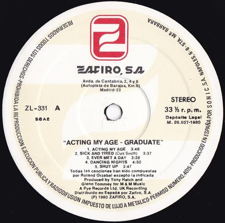 Graduate -Acting My Age Lp 1980