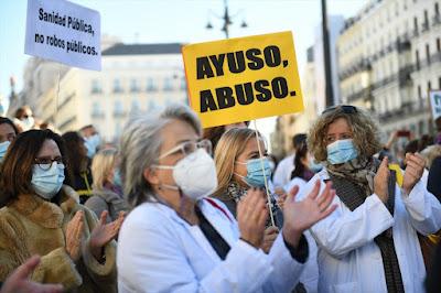 Grave crisis sanitaria, provocada por el Gobierno de Ayuso.