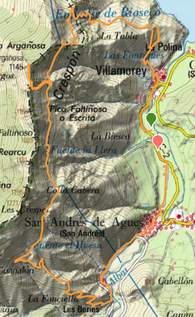 Sierra del Crespón y Pico Fueyo