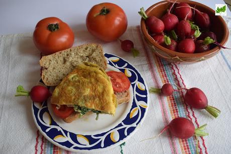 Tortilla de Hojas de Rabanitos Tortilla de Hojas de Rabanitos