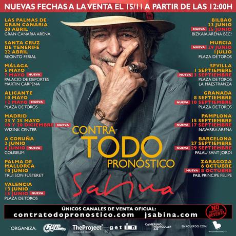 Joaquín Sabina: nuevos conciertos y más entradas a la venta