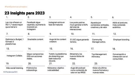 Top-23 tendencias en redes sociales para 2023