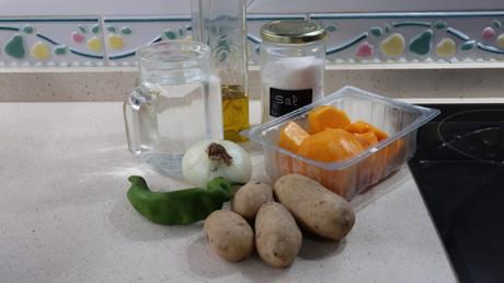 Ingredientes patatas con calabaza olla gm