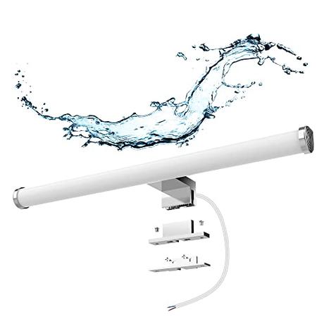 Azhien Lámpara LED de Espejo,10W 1200LM 40cm Blanco Neutro 4000K,Montaje 3 en 1 IP44 230V Lámpara de Espejo de Luz de Pared,400mm sin Parpadeo Lámpara de Baño iluminación de Pared Luz de Espejo
