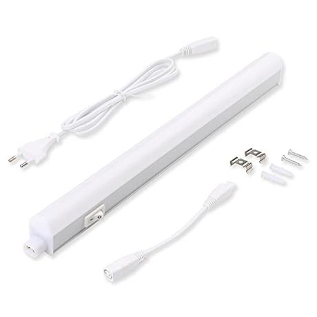 Lamparas Barra Tubos de LED 5W(500LM), Luces Bajo de Muebles Armario de Cocina, 4000K, para Cocina, Estante, Gabinete y Vitrina