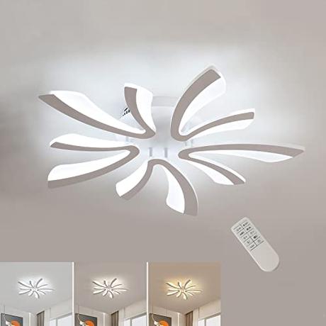 Comely Plafon Led techo Regulable, Lamparas de Techo Salon con Mando, 48W 5400LM 3000k-6000k Dia71cm Modernas Lamparas de Techo LED para Dormitorio Comedor