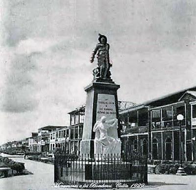 Monumento a los Bomberos Mártires del deber en 1920