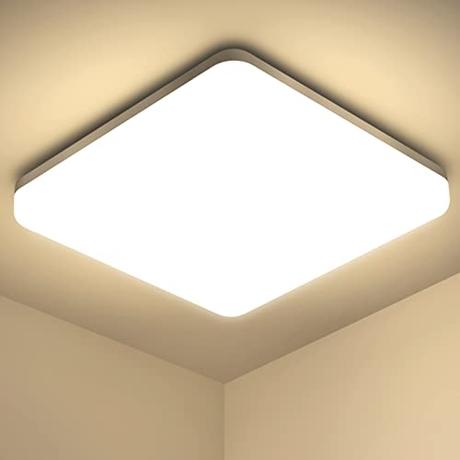 OUILA Lamparas de Techo, Plafon LED Techo 20W 1800LM 4000K Blanco Natural Cuadrado Ultra Delgado Luz de Techo Para Pasillo pórtico balcón Baño Dormitorio