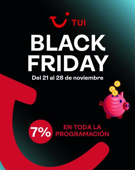 TUI celebra Black Friday con el 7% de descuento en toda la programación