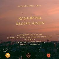 Concierto de Bedlam Queen y Megalopolis en El perro de la parte de atrás del coche