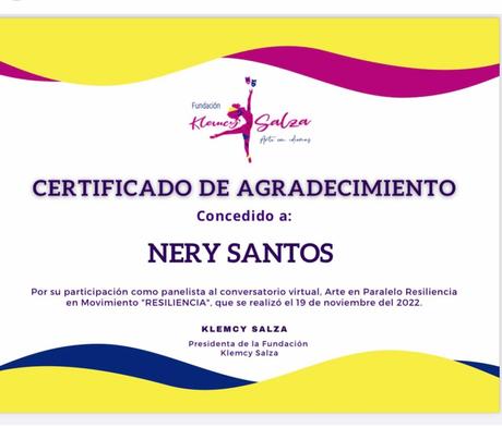 Resiliencia en Movimiento, Conversatorio organizado por la Fundación Klemcy Salza Arte con Idiomas y Arte en Paralelo