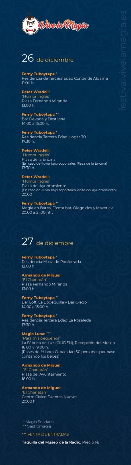 El Festival Vive la Magia sorprenderá a los ponferradinos con magia en la calle durante las navidades 2 El Festival Vive la Magia sorprenderá a los ponferradinos con magia en la calle durante las navidades 2