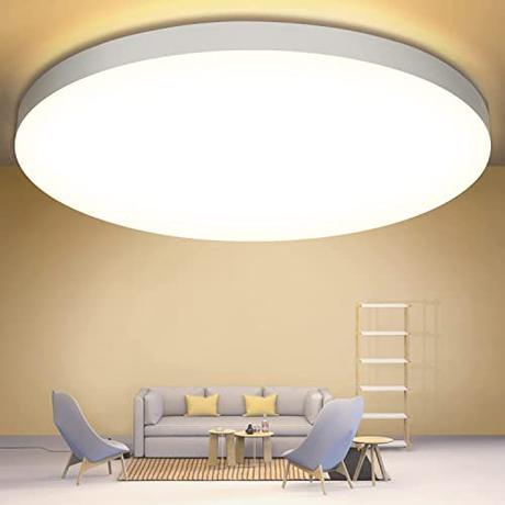 OUILA Lamparas de Techo LED Salon Plafon LED Techo 24W Ø28cm 4000K Blanca Downlight Moderna Plafones para Techo Cocina Pasillo Baño Sala de Estar [Clase de eficiencia energética E]