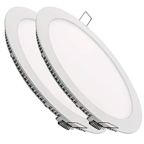 LED ATOMANT Pack 2x Downlight LED Panel Extraplano Redondo, Iluminación 20W. Color Blanco Frio 6500K. Corte 205mm (Standard).