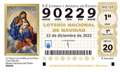 décimo lotería de Navidad 2022