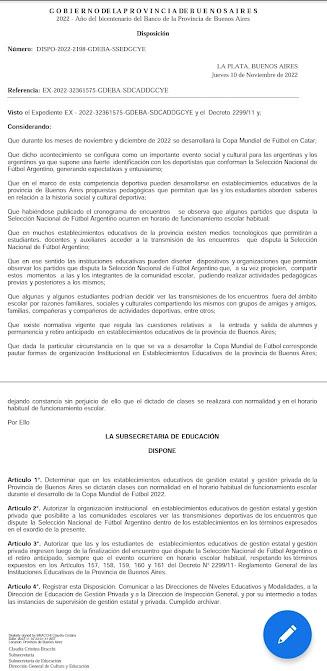 Ver el Mundial en las escuelas de la Provincia de Buenos Aires. Comunicación