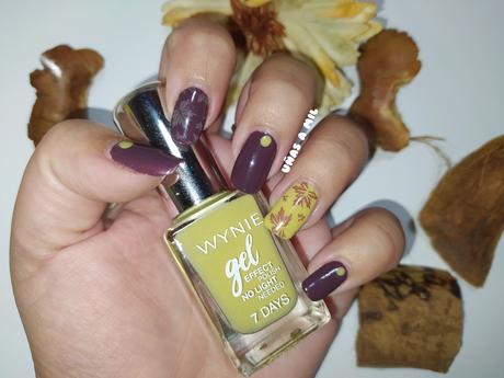 Diseño de uñas para Otoño con hojas