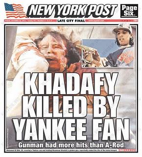 El tiro de gracia mediático a Gadafi: 13 portadas de los medios corporativos [+ fotos]