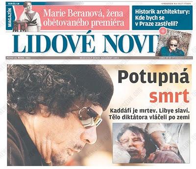 El tiro de gracia mediático a Gadafi: 13 portadas de los medios corporativos [+ fotos]