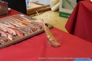 Piruleta de muelle de roca con allioli provenzal