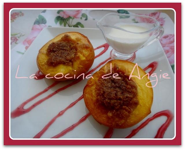 MELOCOTONES RELLENOS AL HORNO