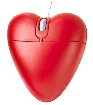 Un Mouse con forma de Corazón.