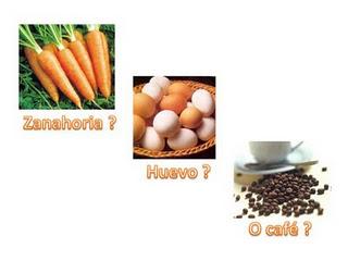 Zanahoria, huevo y café