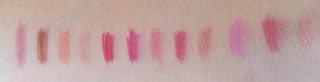 Swatches perfiladores labios NYX